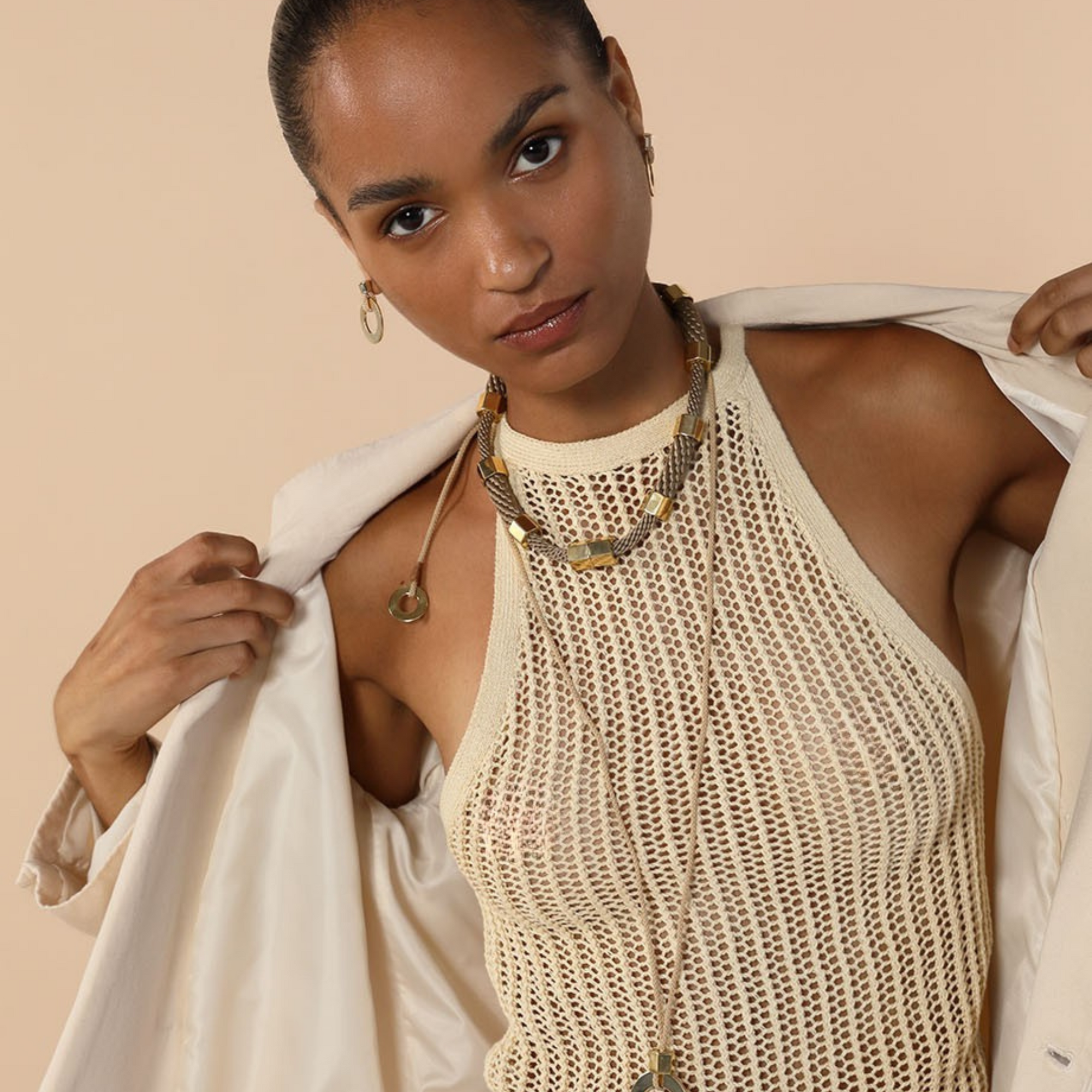 PICHULIK | Brass and Rope Terra Necklace 