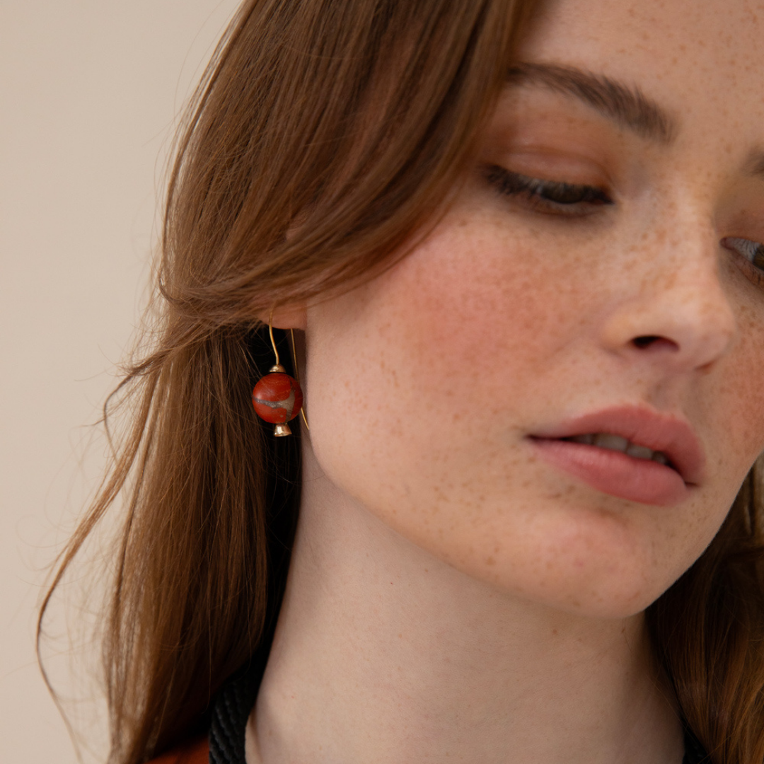 PICHULIK | Granada Tigers Eye Gem Stone  Earrings