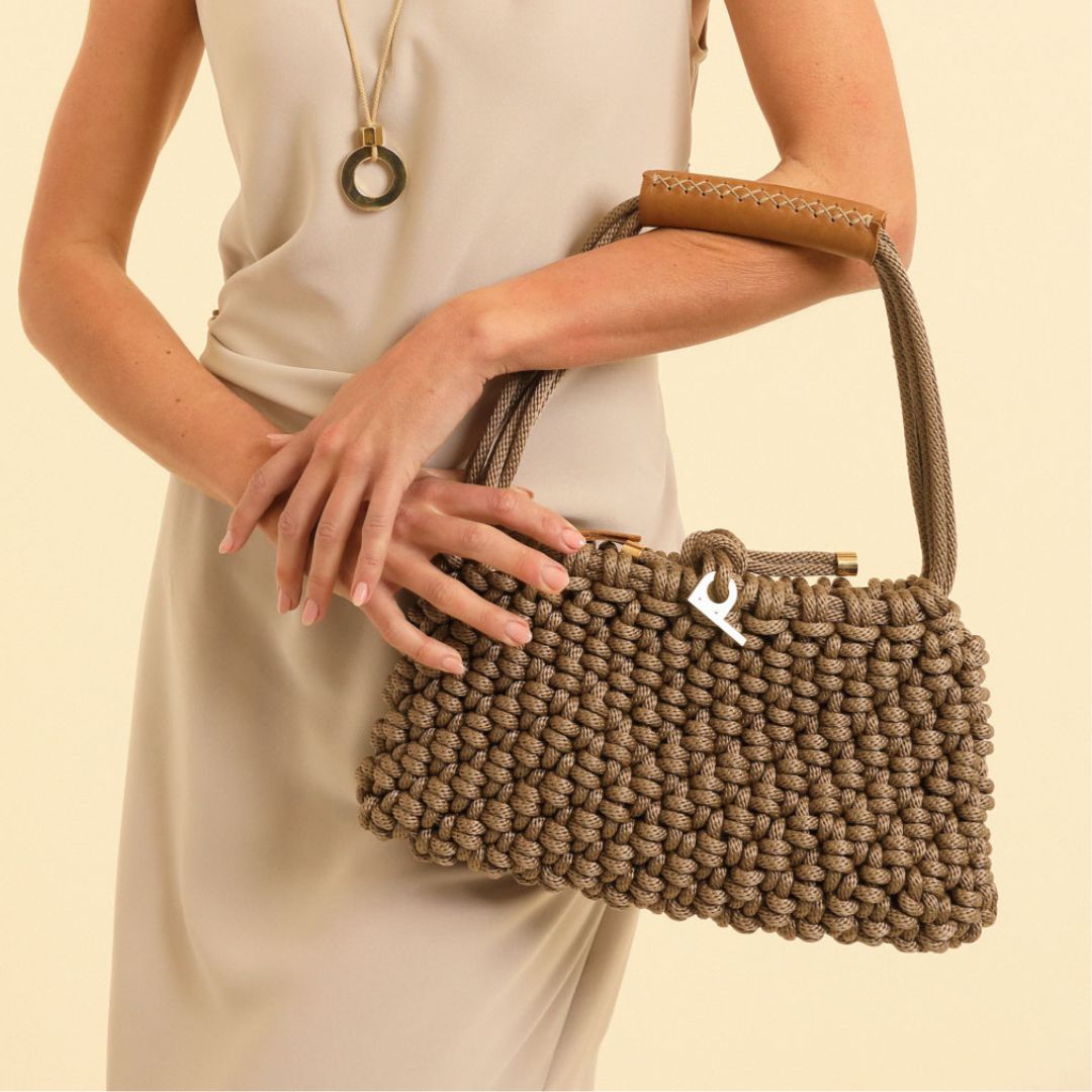 PICHULIK | Mermaid Bag Handwoven Rope Beige