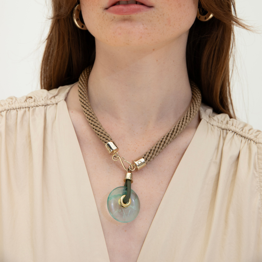 PICHULIK | Flourite and Brass Pendant Charm