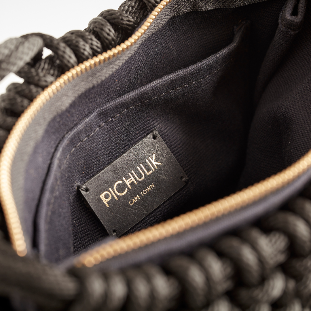 PICHULIK | Mermaid Bag Handwoven Rope Black