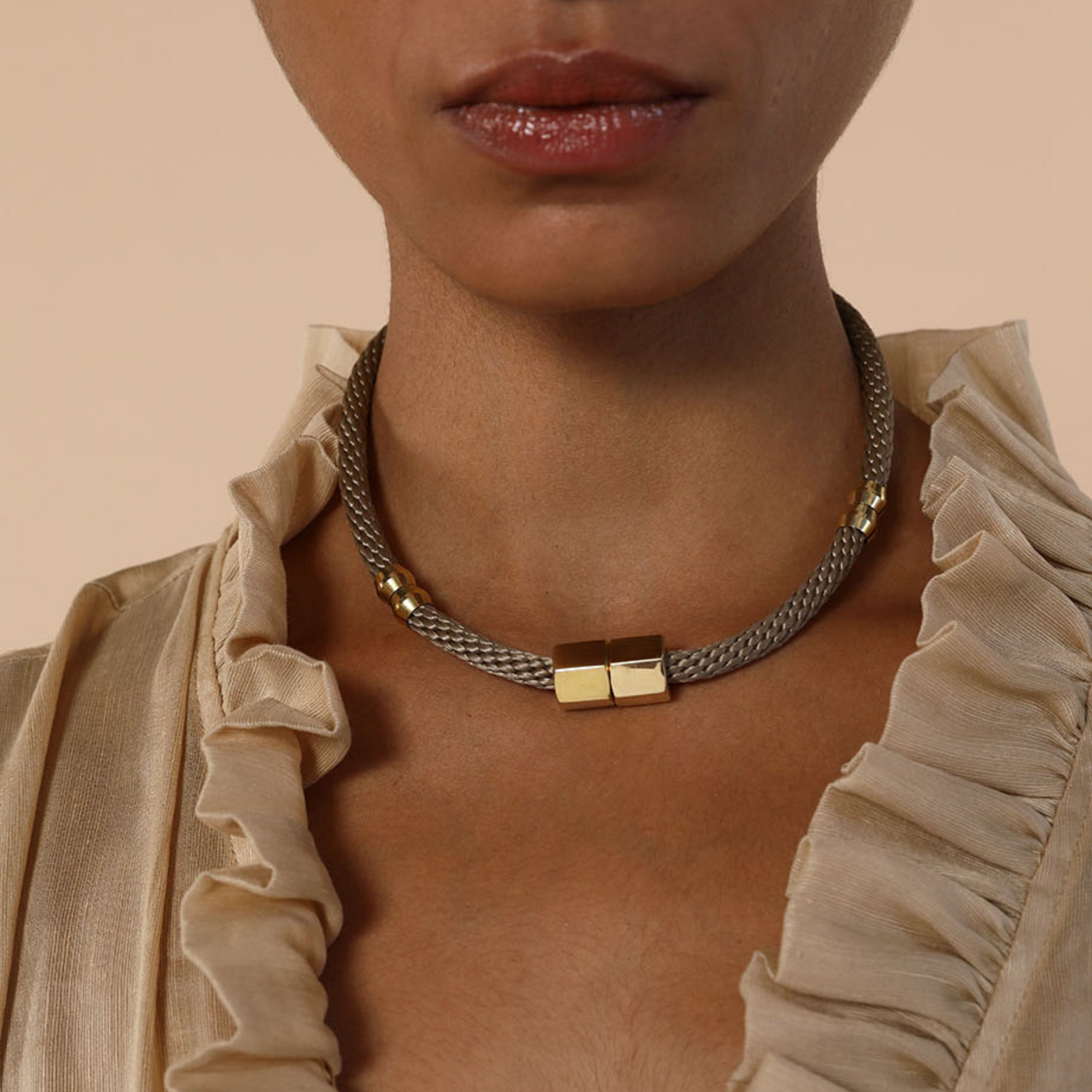 PICHULIK | Mer Choker Brass and Rope