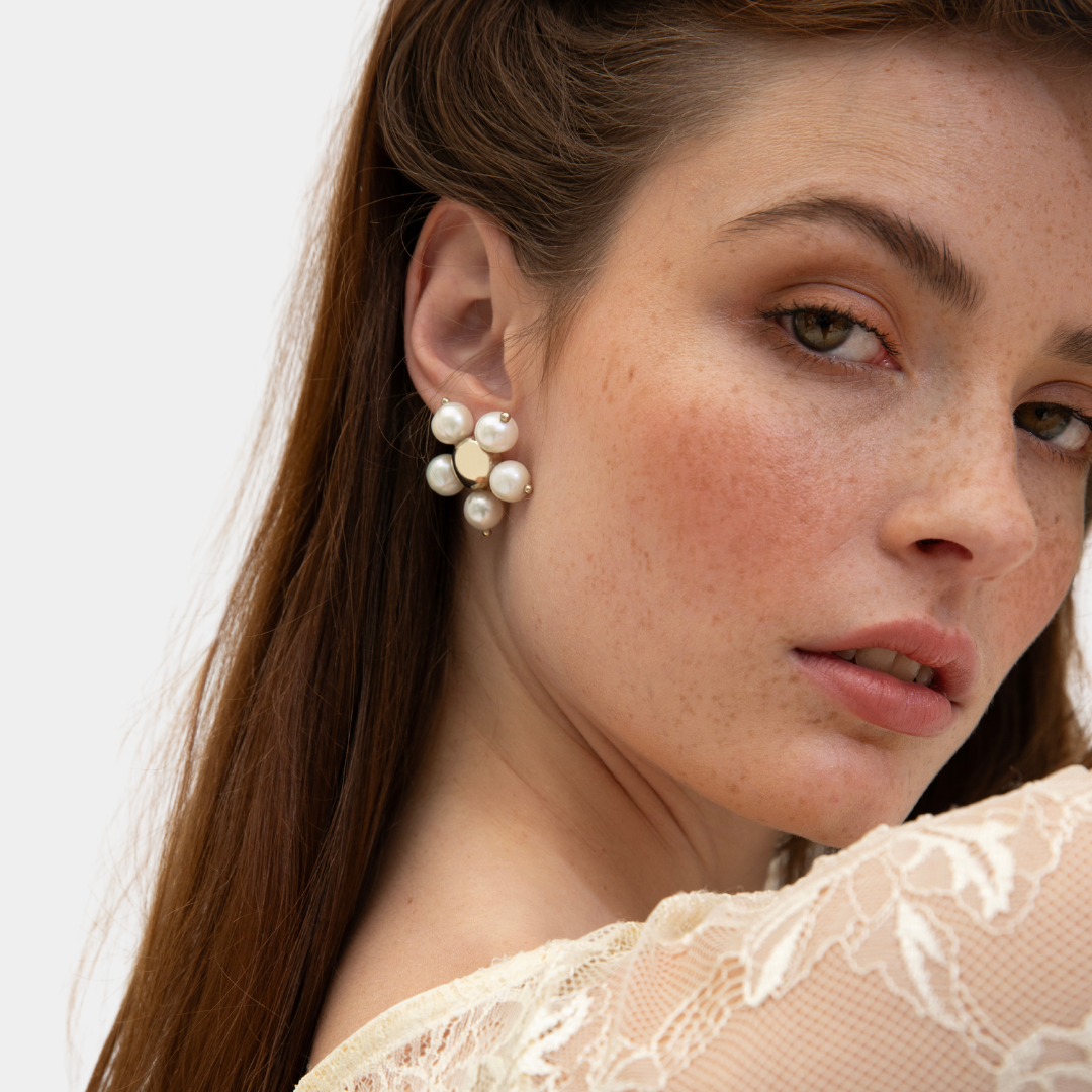 PICHULIK | Freya Brass and Pearl Earrings