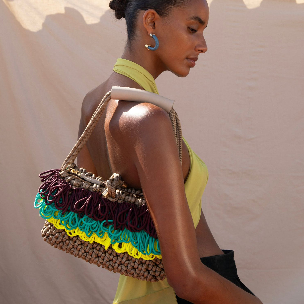 PICHULIK | Handmade Rope and Brass Helix Bag