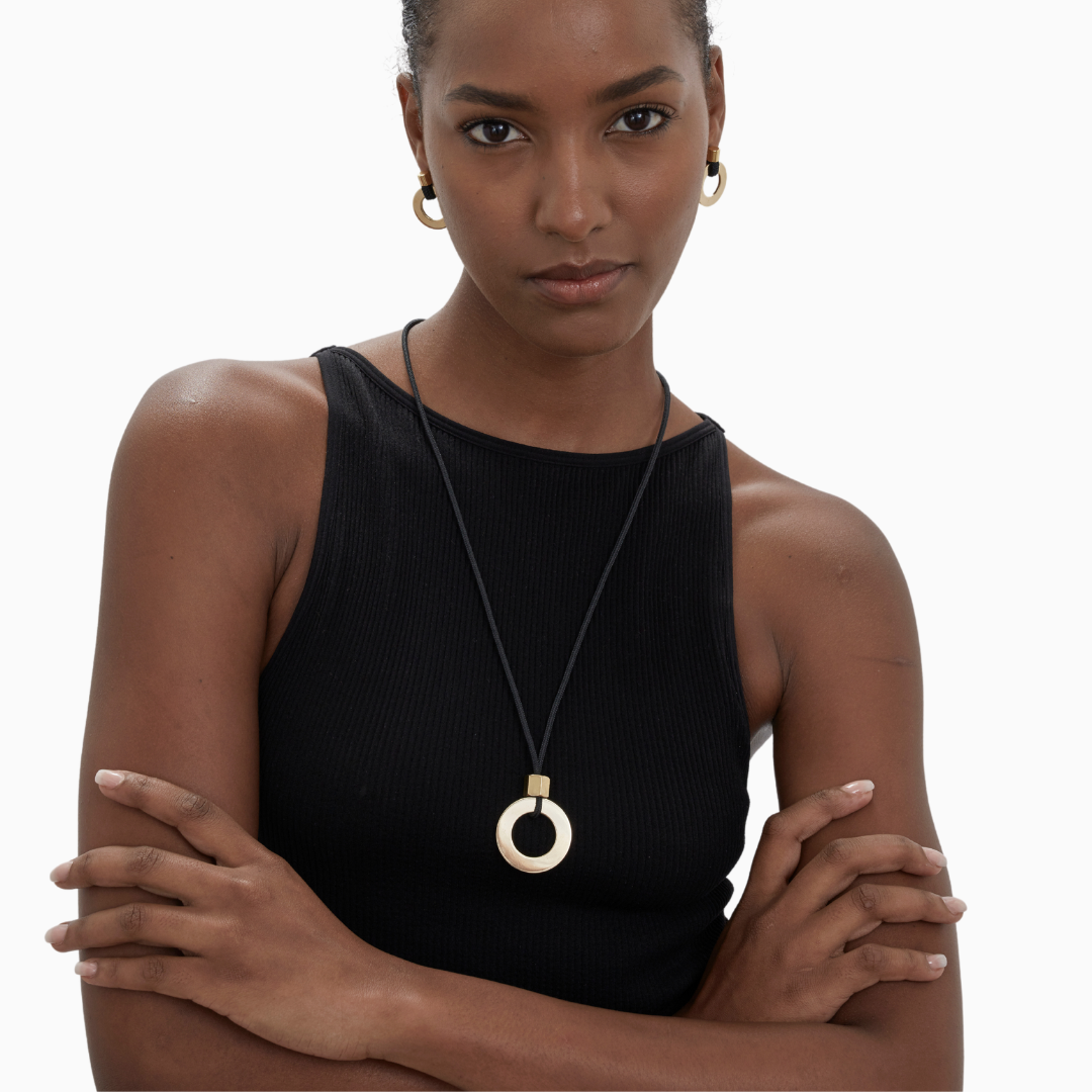 Pichulik | Noor Adjustable  Brass &amp; Rope Pendant