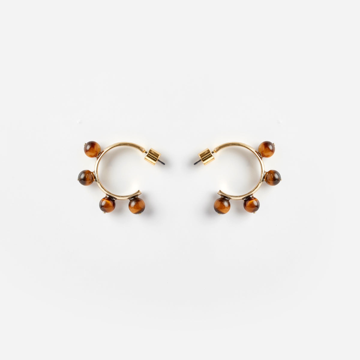 Pichulik | Garland Hoop Earrings Tigers Eye