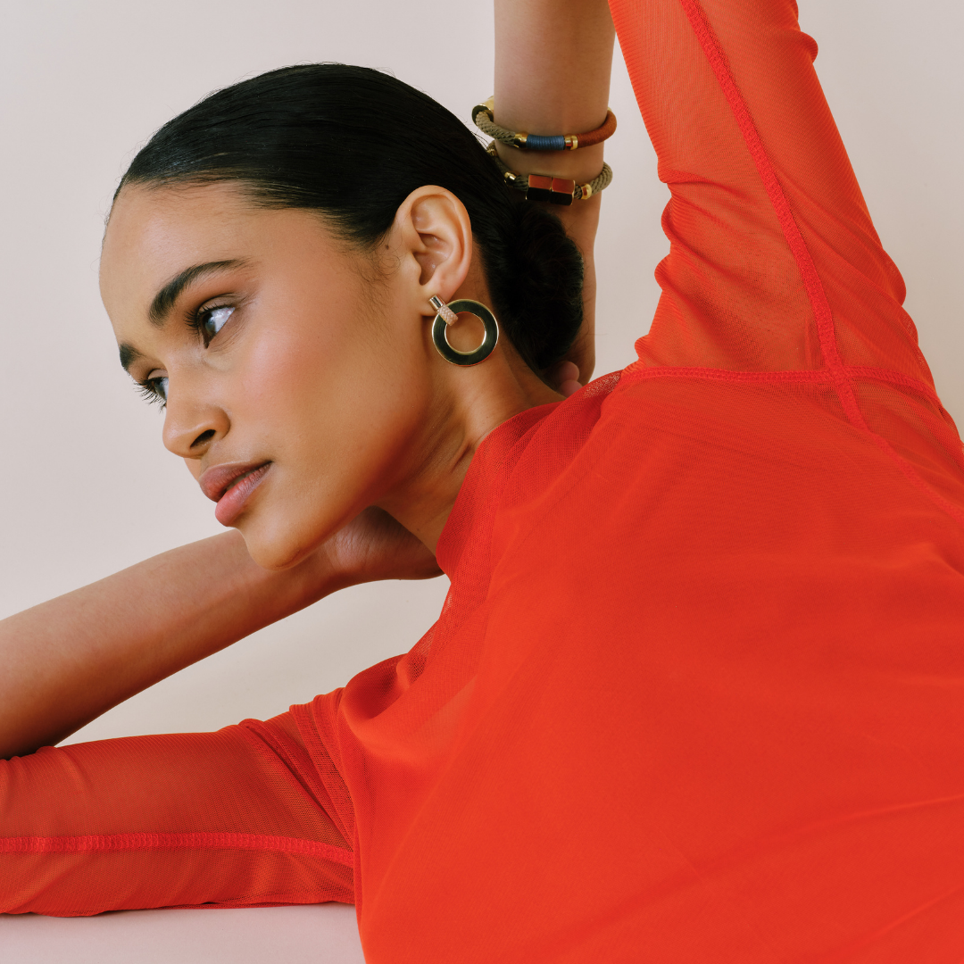 PICHULIK | Noor Grande Earrings Brass and Rope