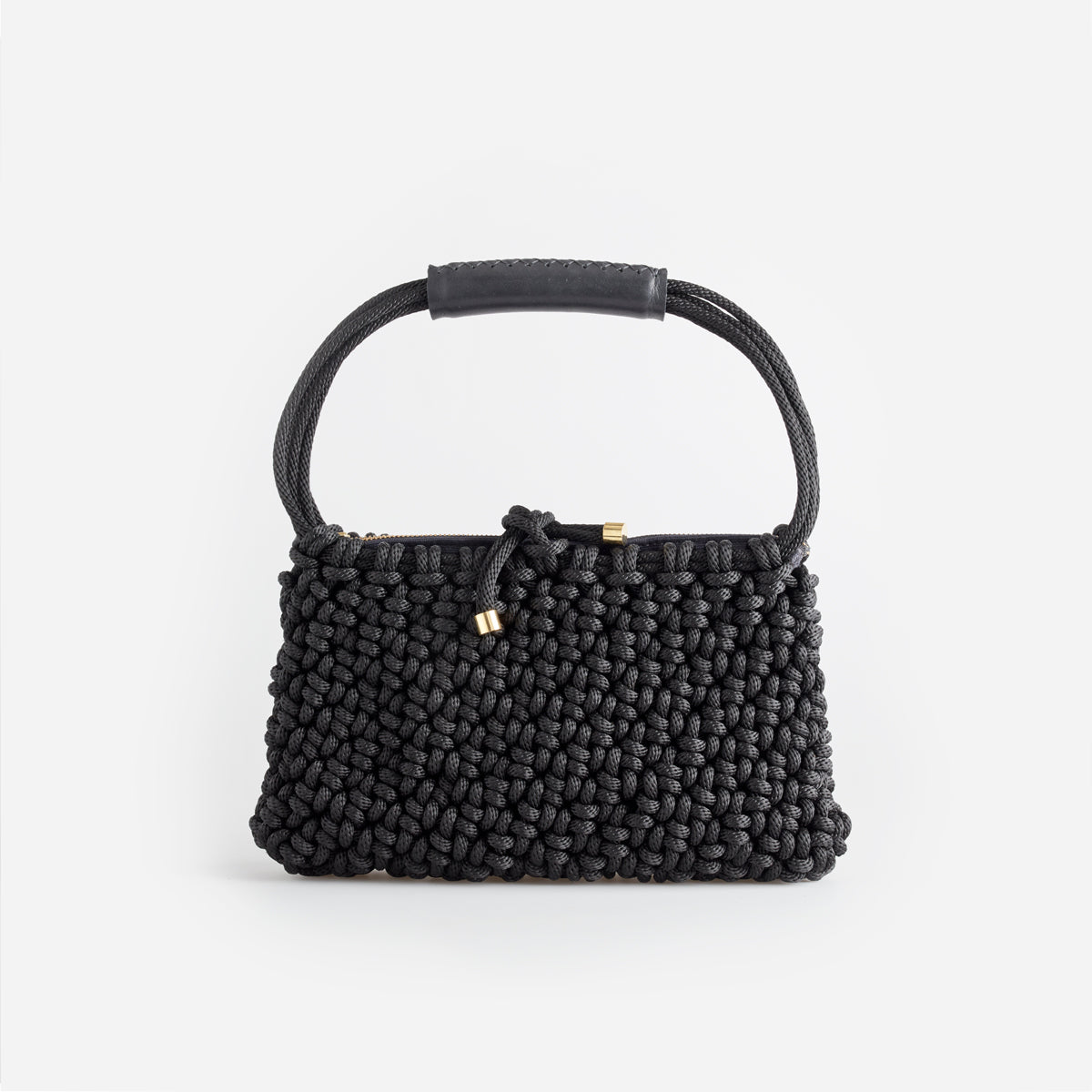 PICHULIK | Mermaid Bag Handwoven Rope Black