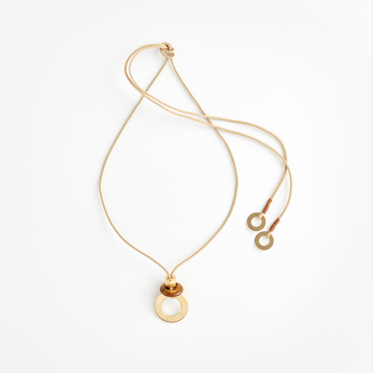 Pichulik | Noor Adjustable  Brass &amp; Rope Pendant