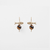 PICHULIK | Pisces Brass and Black Agate Gem Stone Earrings