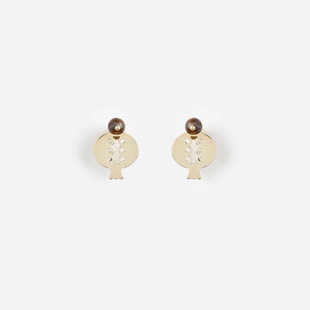 PICHULIK | Sephos Brass and Gem Stone Earrings