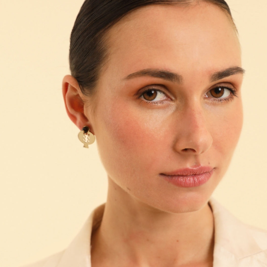 PICHULIK | Sephos Brass and Gem Stone Earrings