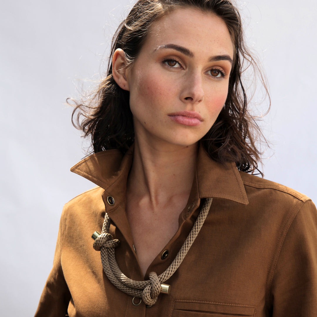 Pichulik | Sacred Knot Rope and Brass choker Necklace