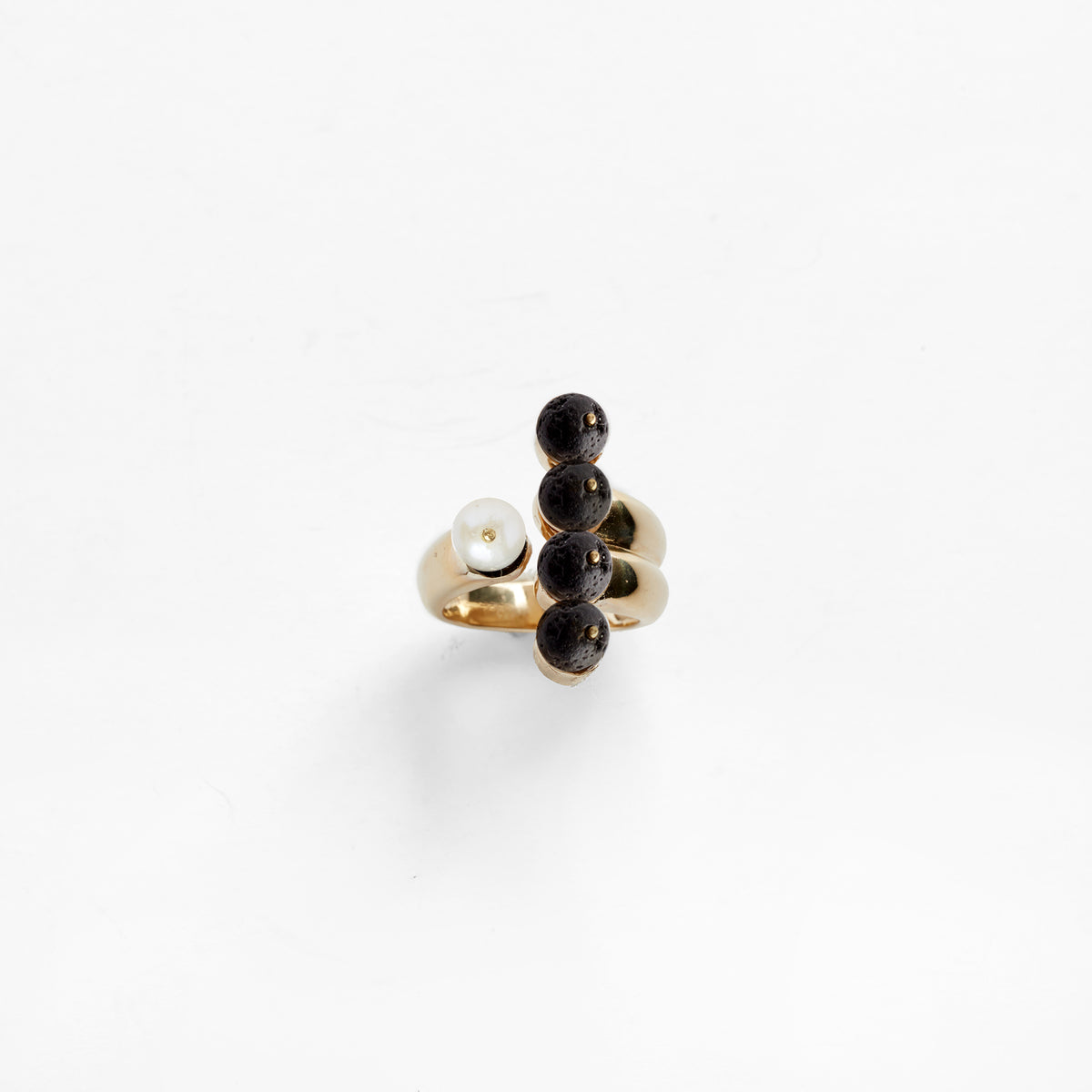 Pichulik | North Star Ring crafted in Brass with Pearls
