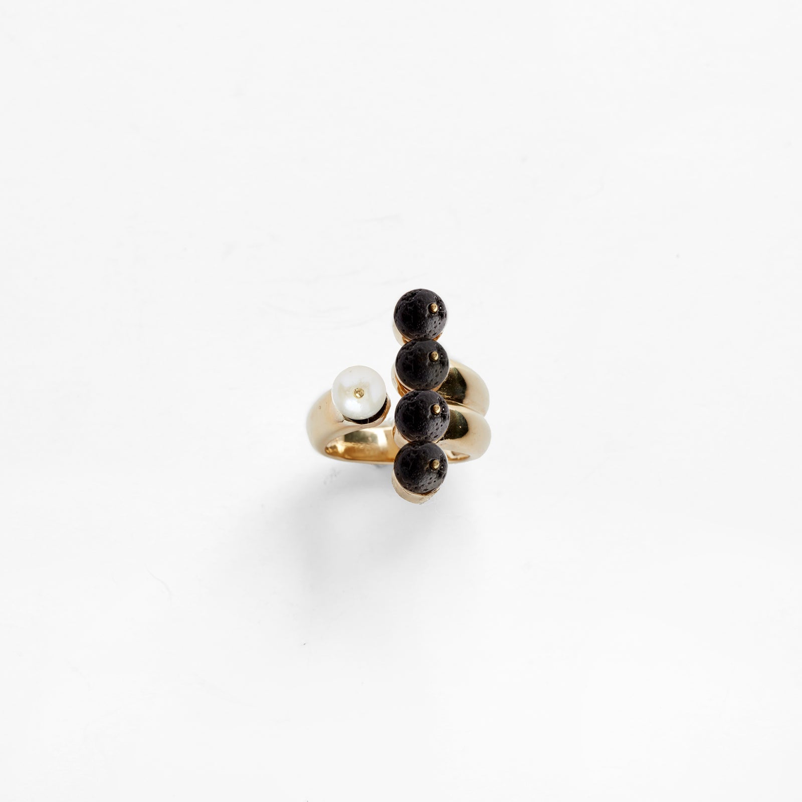 Pichulik | North Star Ring crafted in Brass with Pearls