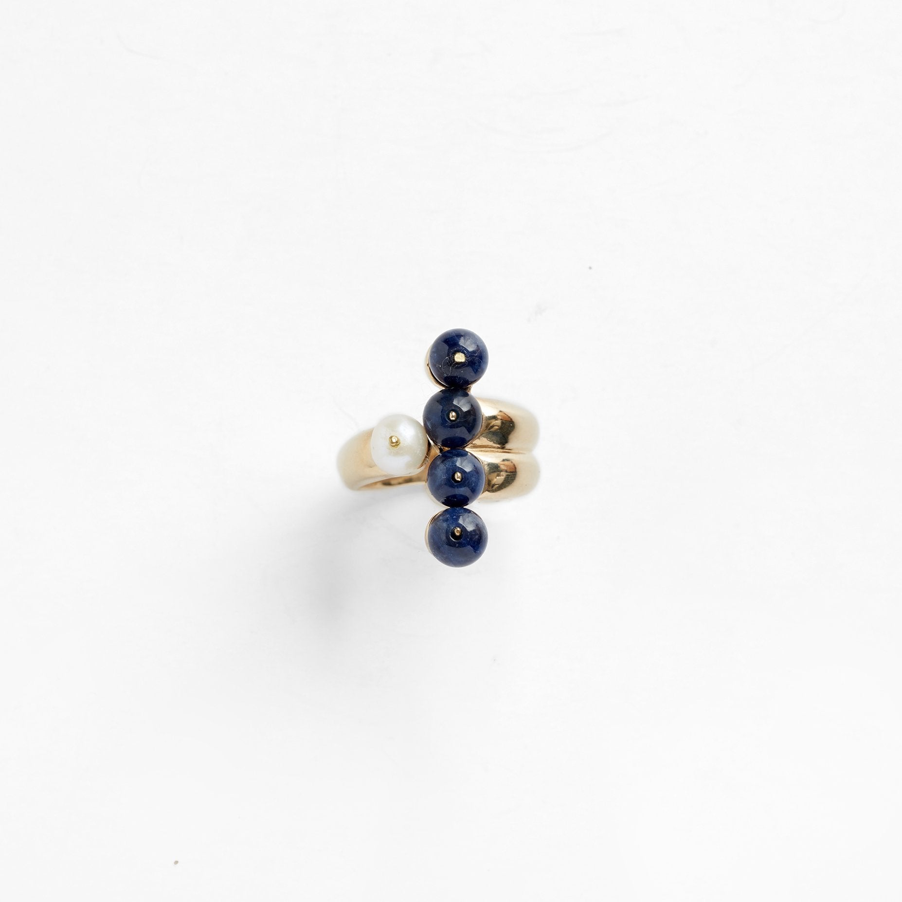 Pichulik | North Star Ring crafted in Brass with Pearls