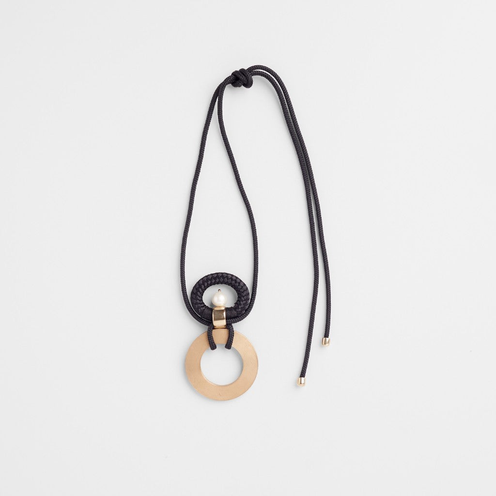 Pichulik | Brass and Pearl Sabi pendant