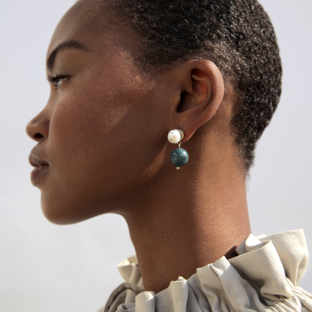 PICHULIK | Anais Jade Stone and Pearl Earrings