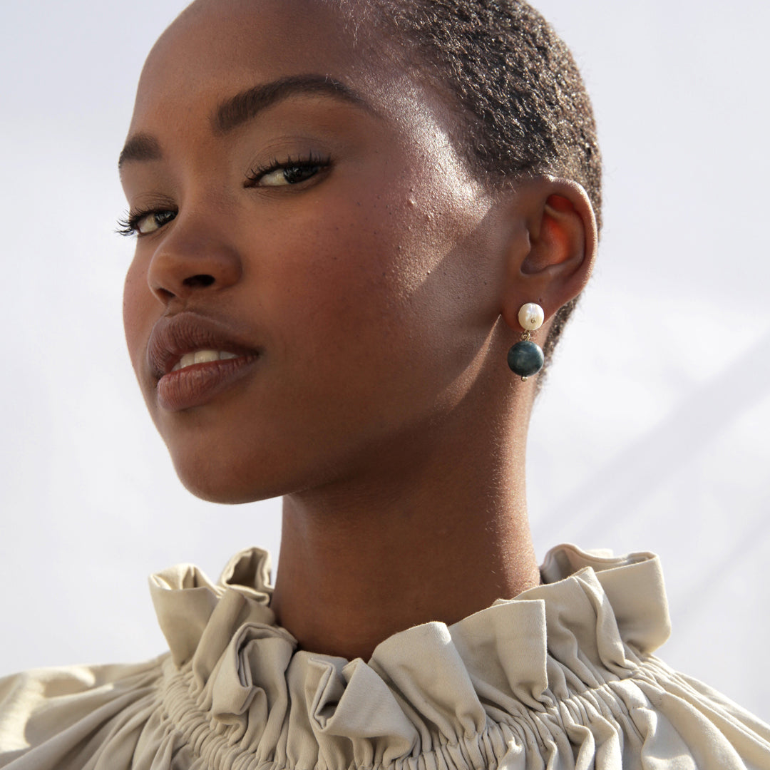 PICHULIK | Anais Jade Stone and Pearl Earrings