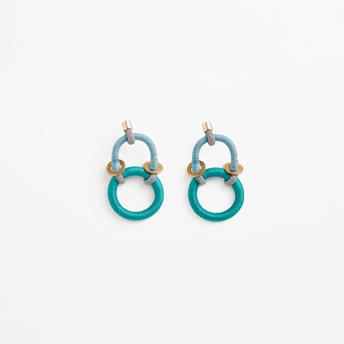 PICHULIK | Brass and Rope Delta Earrings