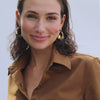 Pichulik | Ithaca Rope and Brass Earrings beige