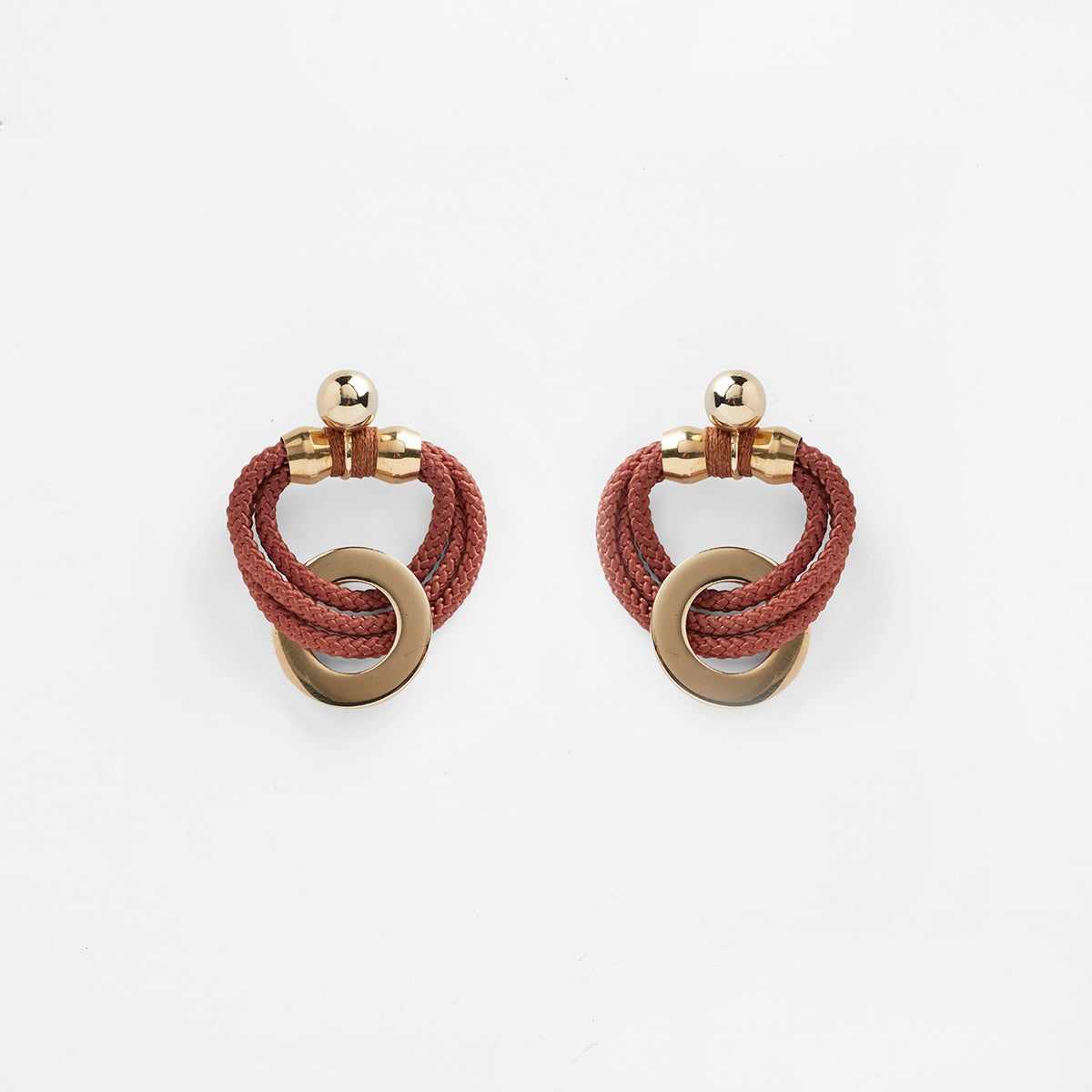 Pichulik | Helene Earrings Crafted in Brass and Rope