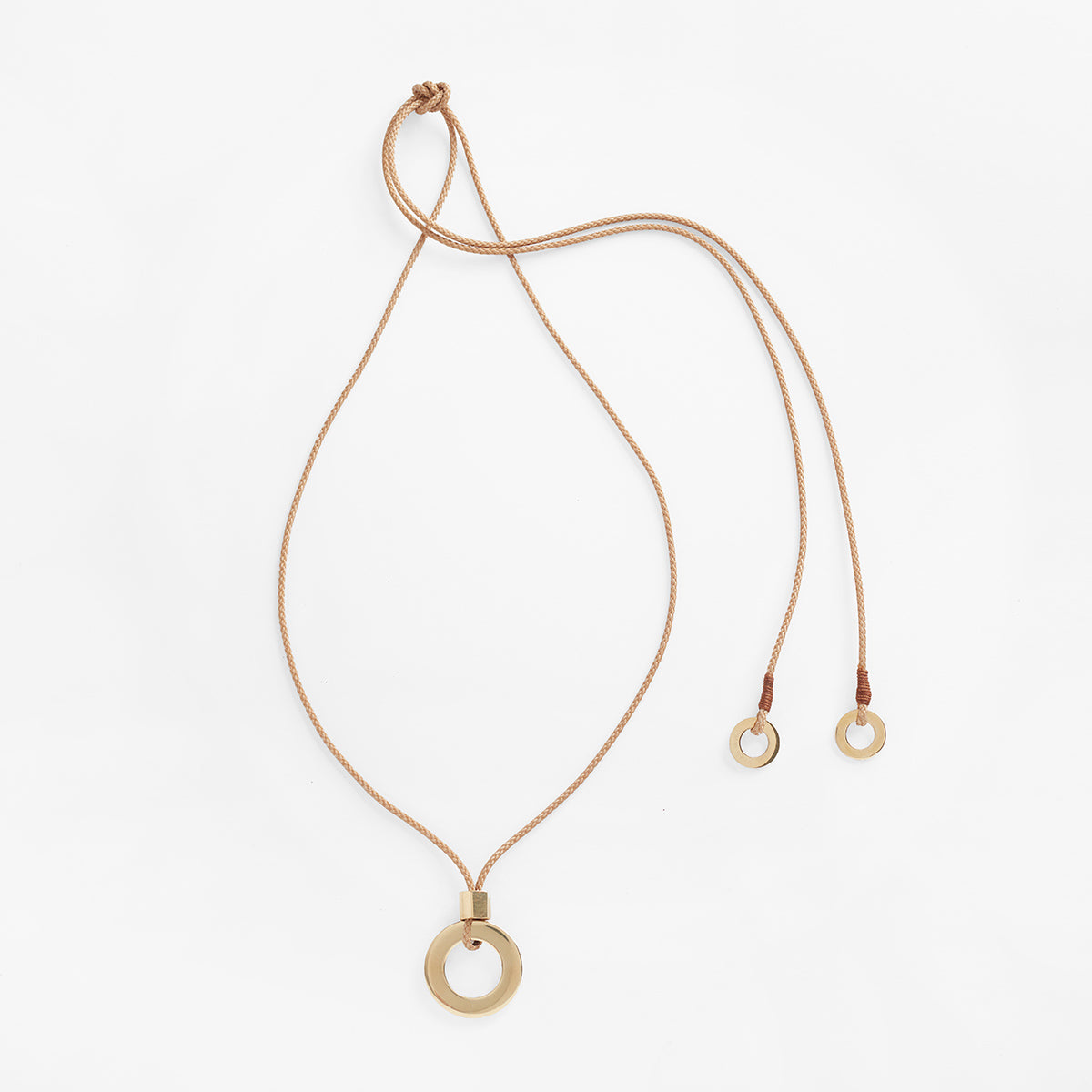 Pichulik | Noor Adjustable  Brass &amp; Rope Pendant