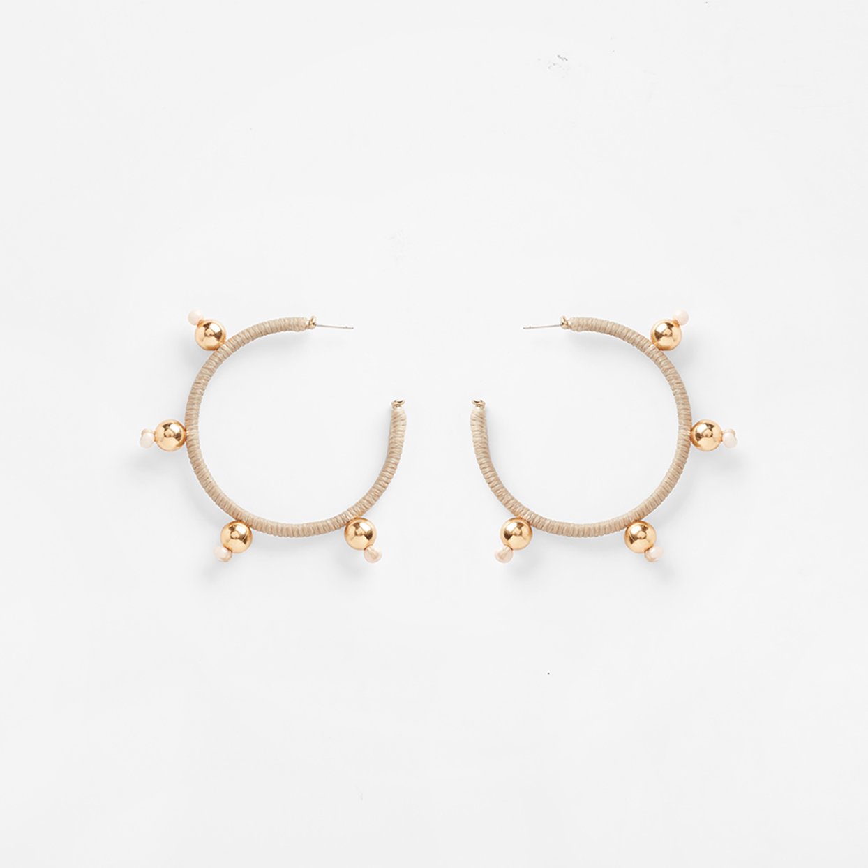 Pichulik | Ouroboros Rope Earrings Beige