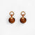 PICHULIK | Stone, Brass And Rope Raku Earrings Tigers-Eye