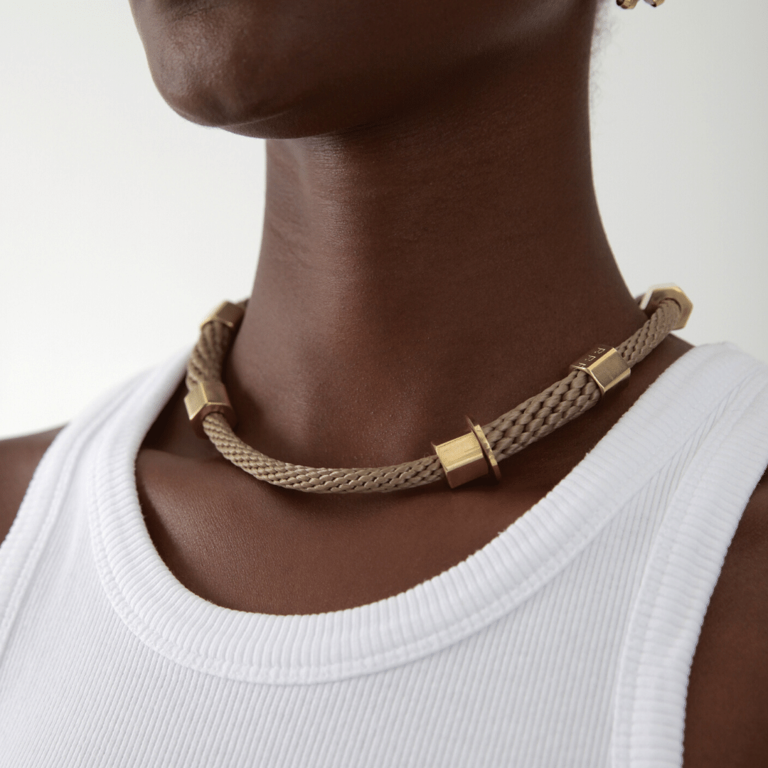 PICHULIK | Brass and Rope Terra Necklace 